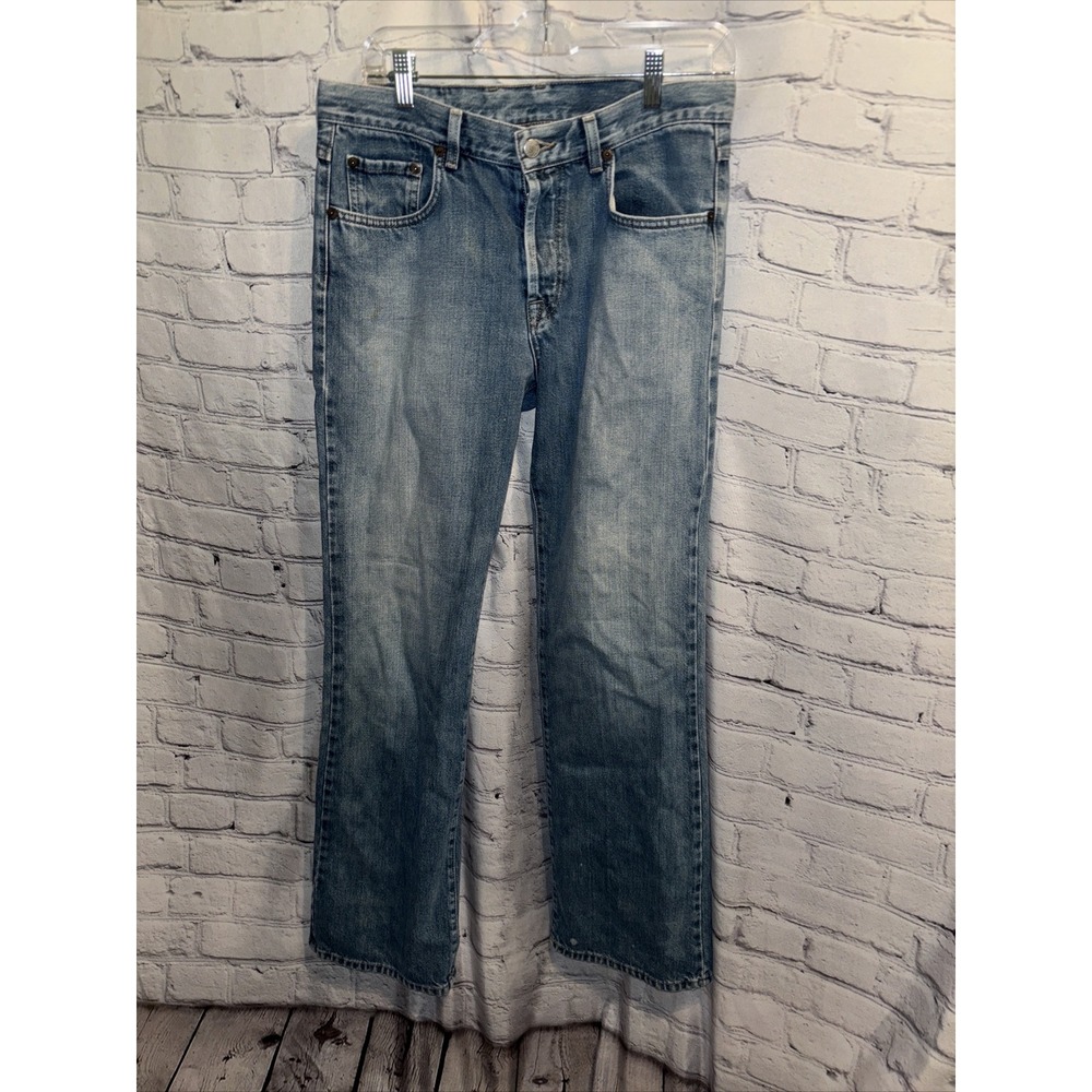 Vintage Lucky Brand Dungarees Button Fly Flare Low Rise Denim Jeans 10/30